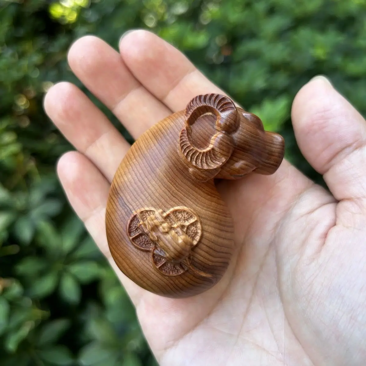 Hand Carved Wood Wealth buffalo ox Statue Figurine Desktop Ornaments Home Decoration