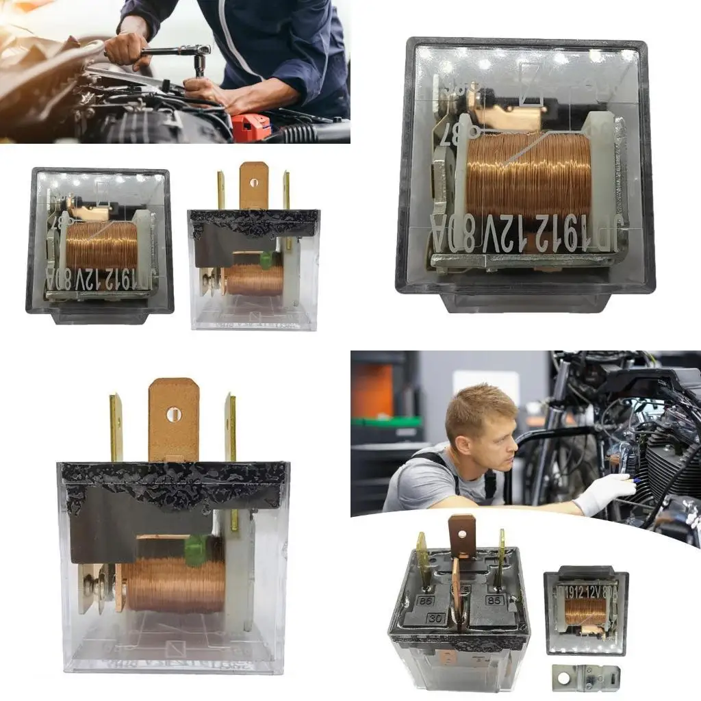 

02DE Motorcycle Automobile Horn Relays JD1912 Easy Install Auto Bike Horn Relays 12V