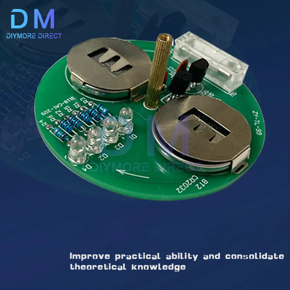 Colorful Control Rotating LED Light kit Electronic Manufacturing diy kit Spare Parts Student Laboratory