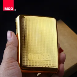 IMCO Stainless Pocket Cigarette Box Holder for 84mm Regular King size Cigarette Durable Brass Cigar Storage Case for Smokers