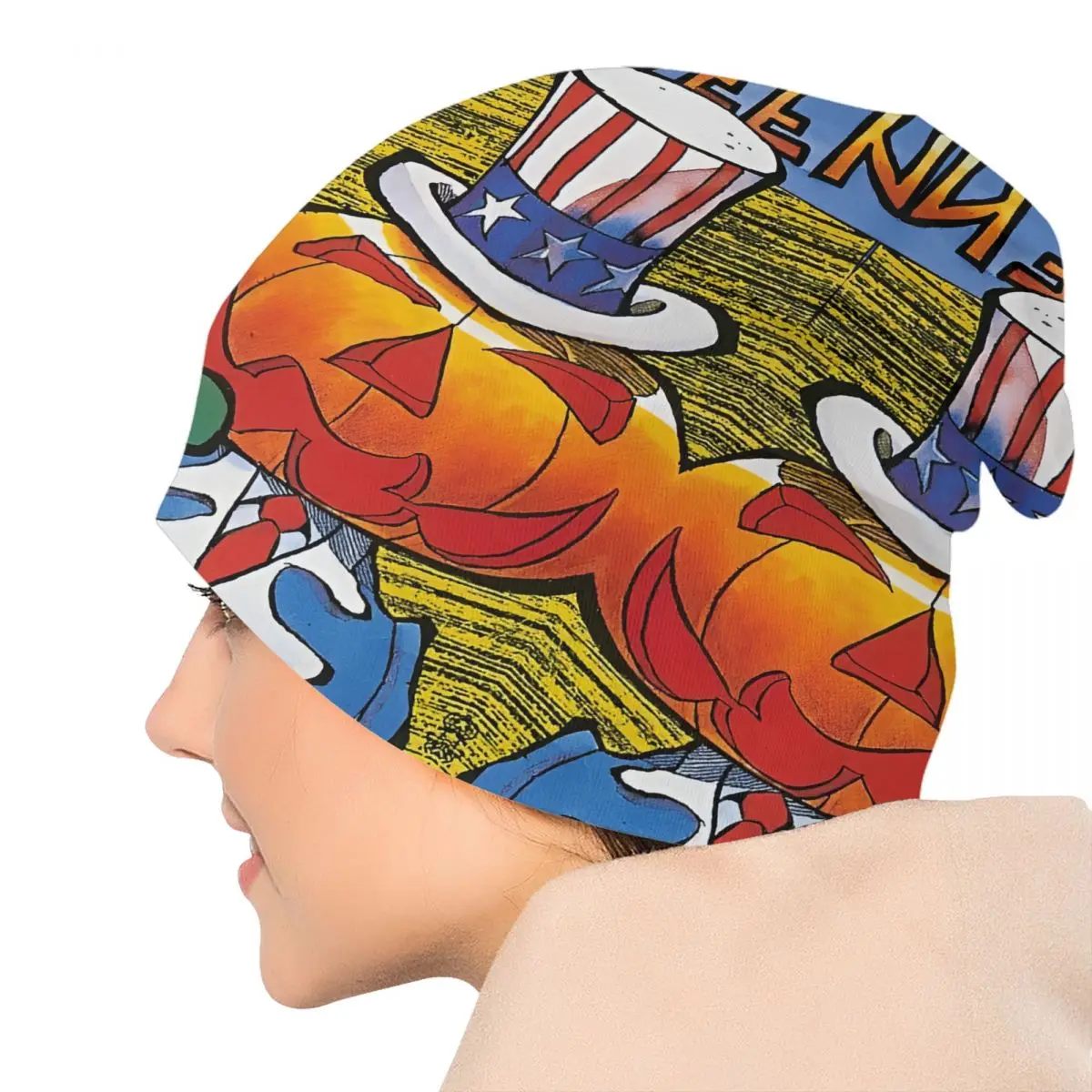 Custom Band Heavy Metal H-Helloweenes Poster Hot Skullies Beanies Caps Winter Knitting Hat Women Bonnet Hats Outdoor Ski Cap