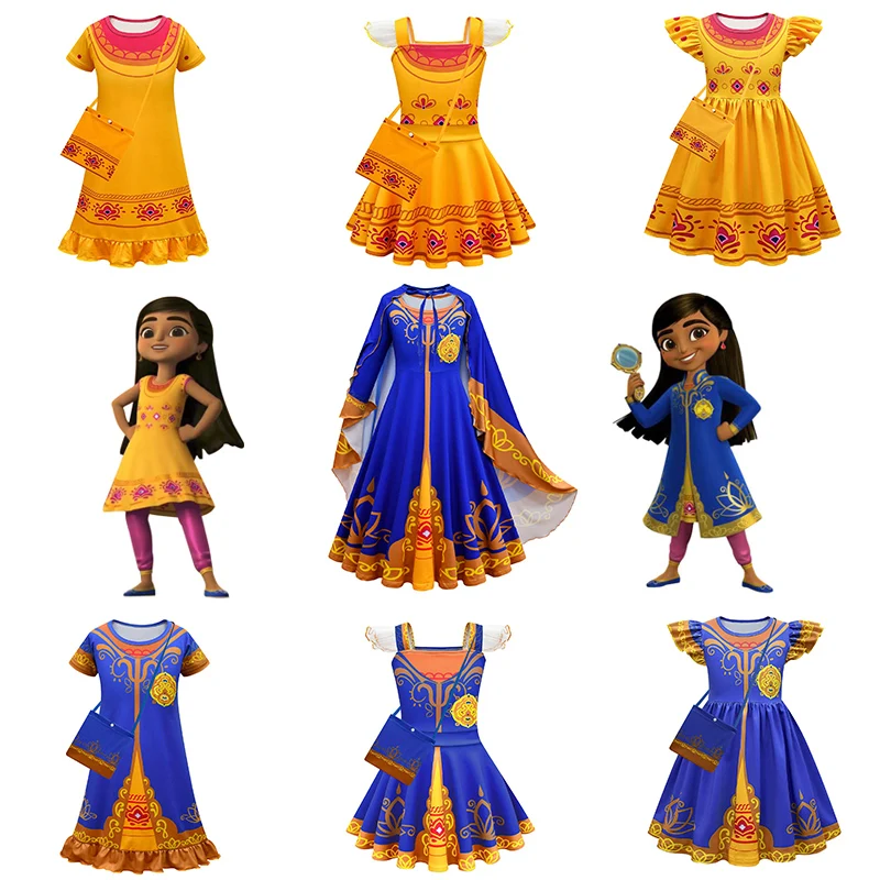 Robe de Princesse Mira Royal avec Poignée et Sac pour Fille, Costume de Cosplay, Vêtements de ixd'Anniversaire pour Enfant