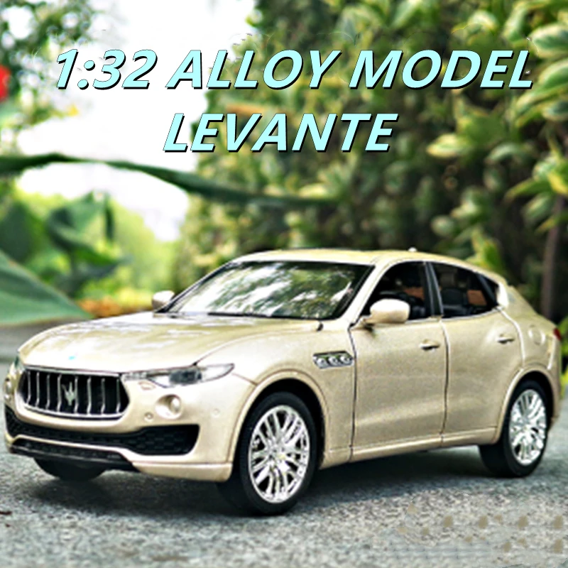 1:32 Maserati Levante SUV Alloy Car Model Diecast & Toy Vehicles Metal Car Model Simulation Sound Light Collection Toy Gift