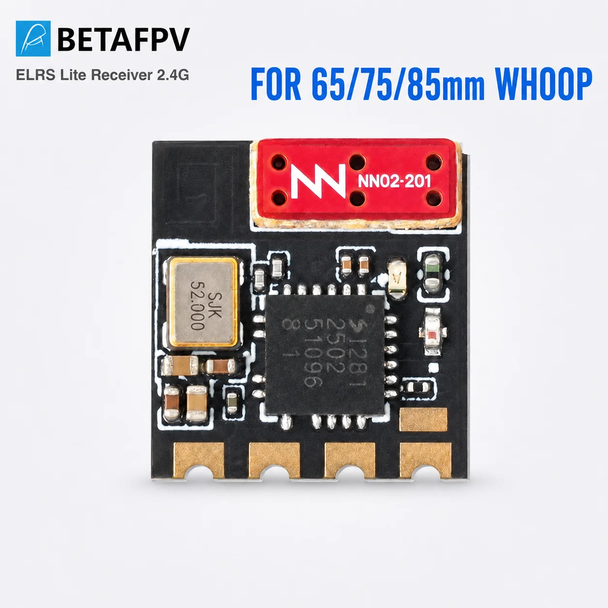 BETAFPV ELRS Lite 2.4GHz ExpressLRS Receiver V1.2 Flat Antenna Ultra Light CRSF for Micro FPV Drone, RadioMaster RP2 Alternative