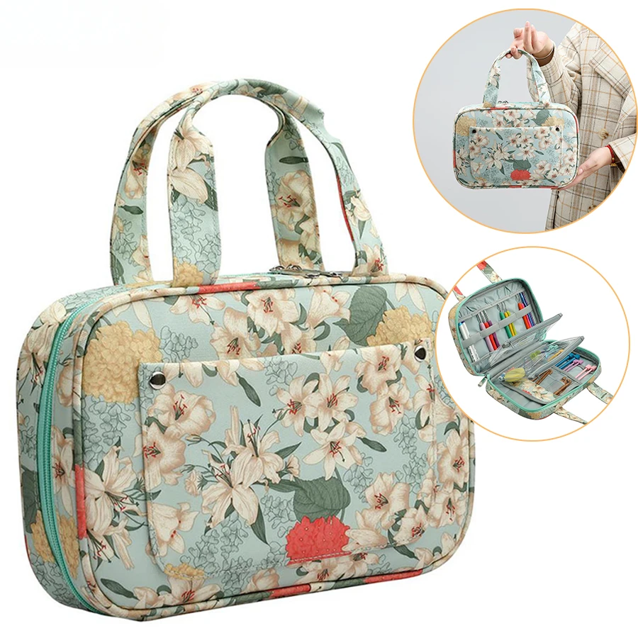 

1Pc Knitting Tote Bag Yarn Crochet Storage Supplies Knitting Needle Sewing Bag Crochet Hooks Knitting Needles Storage Bag