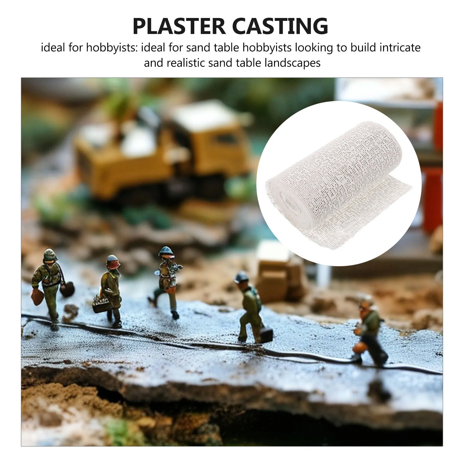 1 rolo de pano de gesso mesa de areia fundição de cena gaze bandagens máscara fazendo tiras materiais de modelagem de papel