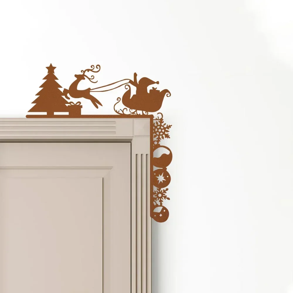 Alluring Metal Sleigh Wall Stickers – Add Appeal to Your Christmas. Appealing for Festive Decor and Metal Art