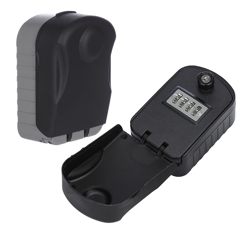 4 Digit Combination Key Storage Lock Box Key Bag Lock Box Wall Mounted Key Safe Storage Weatherproof Box For Home Outdoor