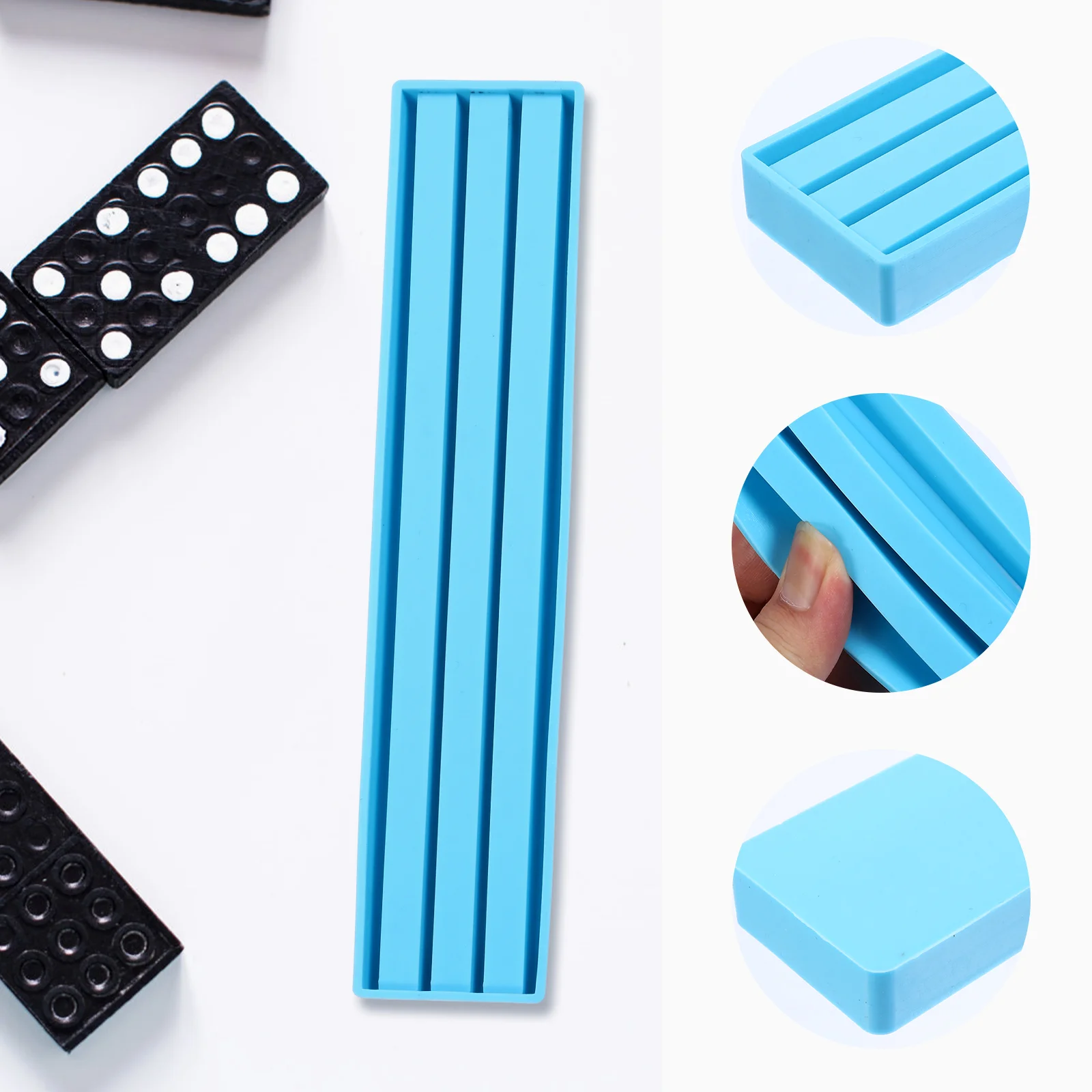 Domino Display Tray Mold Bracket Storage Shelf Silicone DIY Tools Supplies Holder Shelves