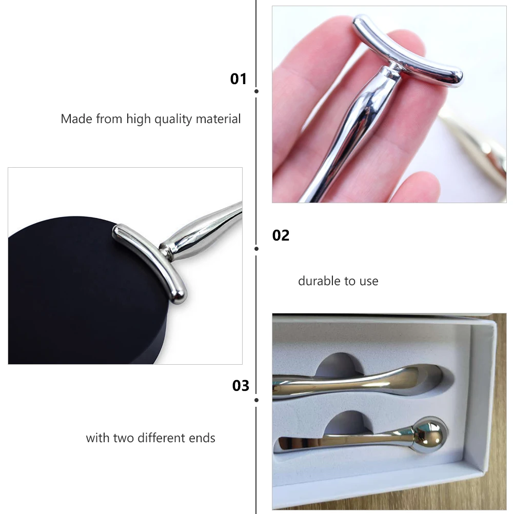 

1Set Eye Massage Roller T-Shaped Dual-End Beauty Spoon Portable Skin Care Tool Eye Cream Absorption Wrinkle Remover