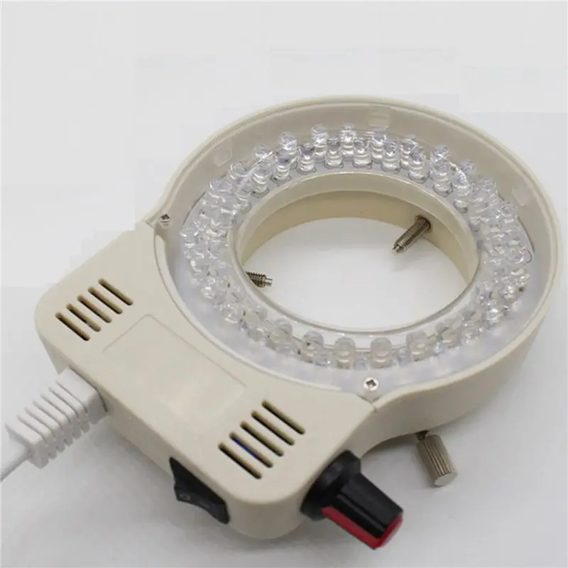 AYHF 5X US PLUG White Adjustable 56 LED Ring Light Illuminator, Suitable for Stereo Microscopes and Cameras