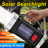 Rechargeable Portable Hand Lamp 8/4 LED Powerful Flashlight Outdoor Camping Solar Charging Light USB Torch With COB Work Lantern
