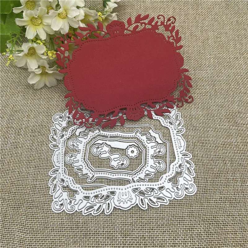 Spitze Blume Metall schneiden stirbt form Runde loch label tag Sammelalbum papier handwerk messer form klinge punch schablonen stirbt
