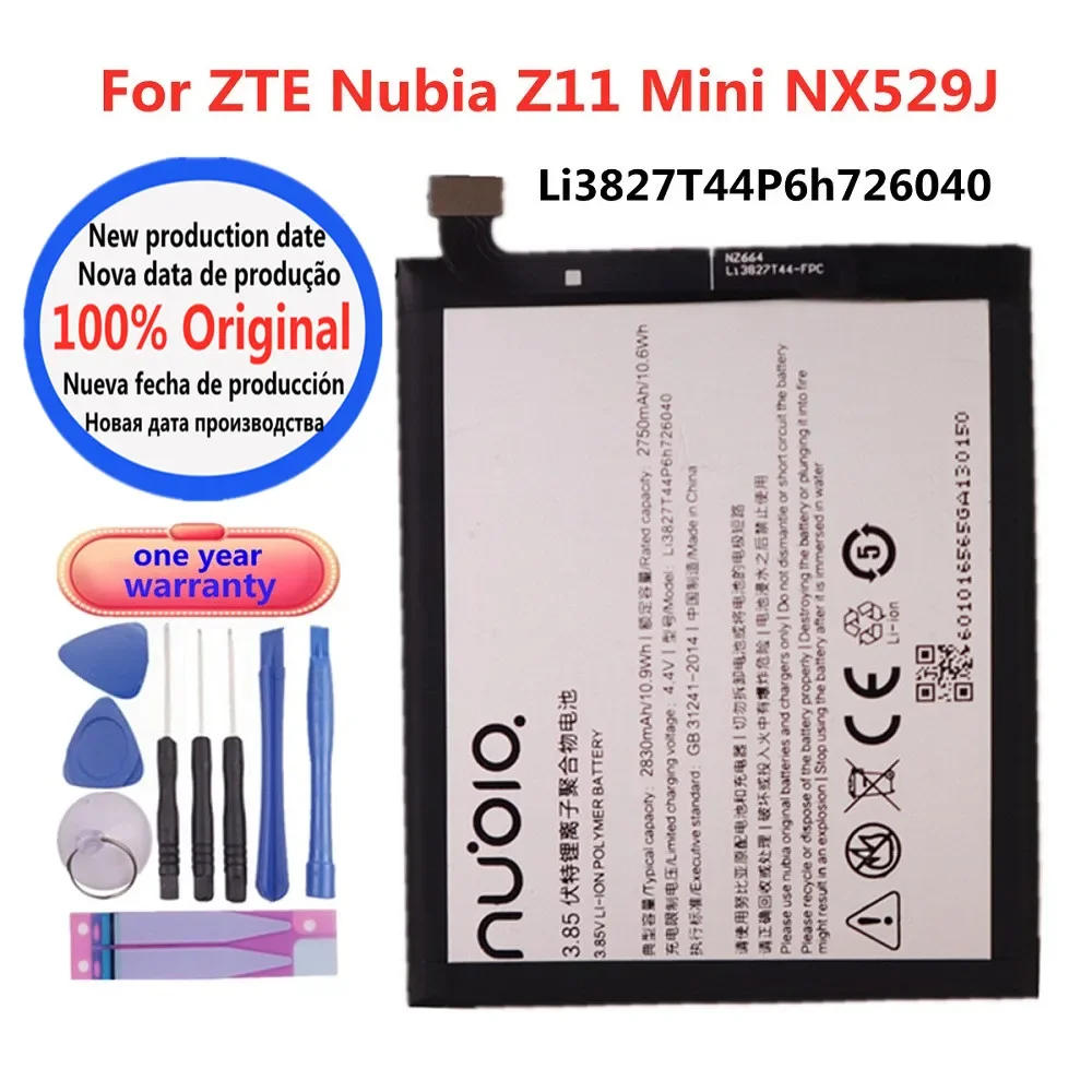 Высококачественный оригинальный аккумулятор Li3827T44P6h726040 для ZTE Nubia Z11 Mini Z11Mini NX529J 2830 мАч аккумулятор для телефона Быстрая доставка