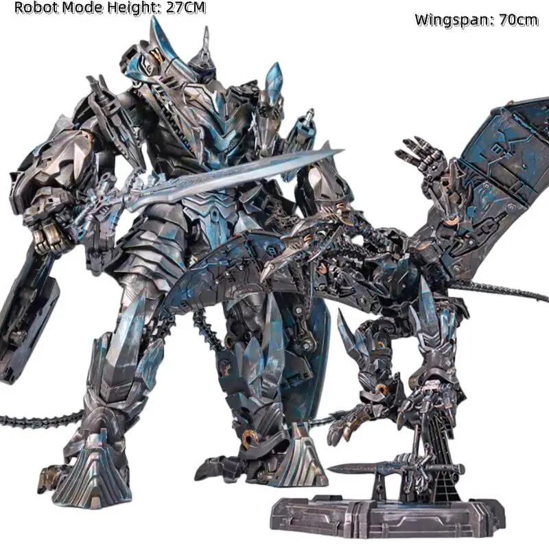TW1104 Strafe Darts Dinobot Transformation Figure 27CM Alloy Pterosaur Robot Model With Base Collectible Desktop Ornament Gift