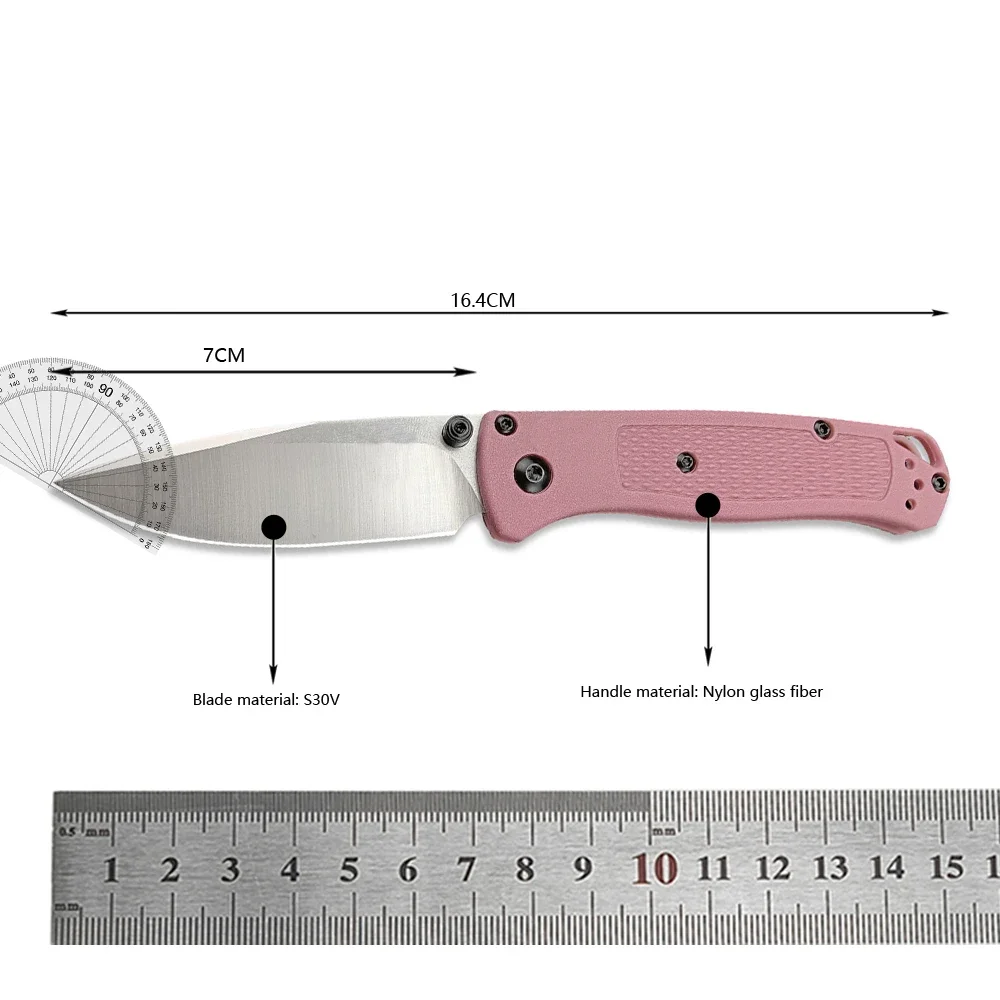 BM 533 Mini Bugout Folding Knife S30V Sharp Blade Nylon Glass Fiber Handle Outdoor Tactical Hunting Hand Tool EDC Knives