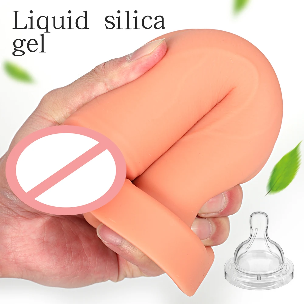 Liquid Silicone Strong Suction Cup Wider and Thicker Realistic XXL Dildo Fleshy And Robust Pseudopenis Adult Sex Toys For Women