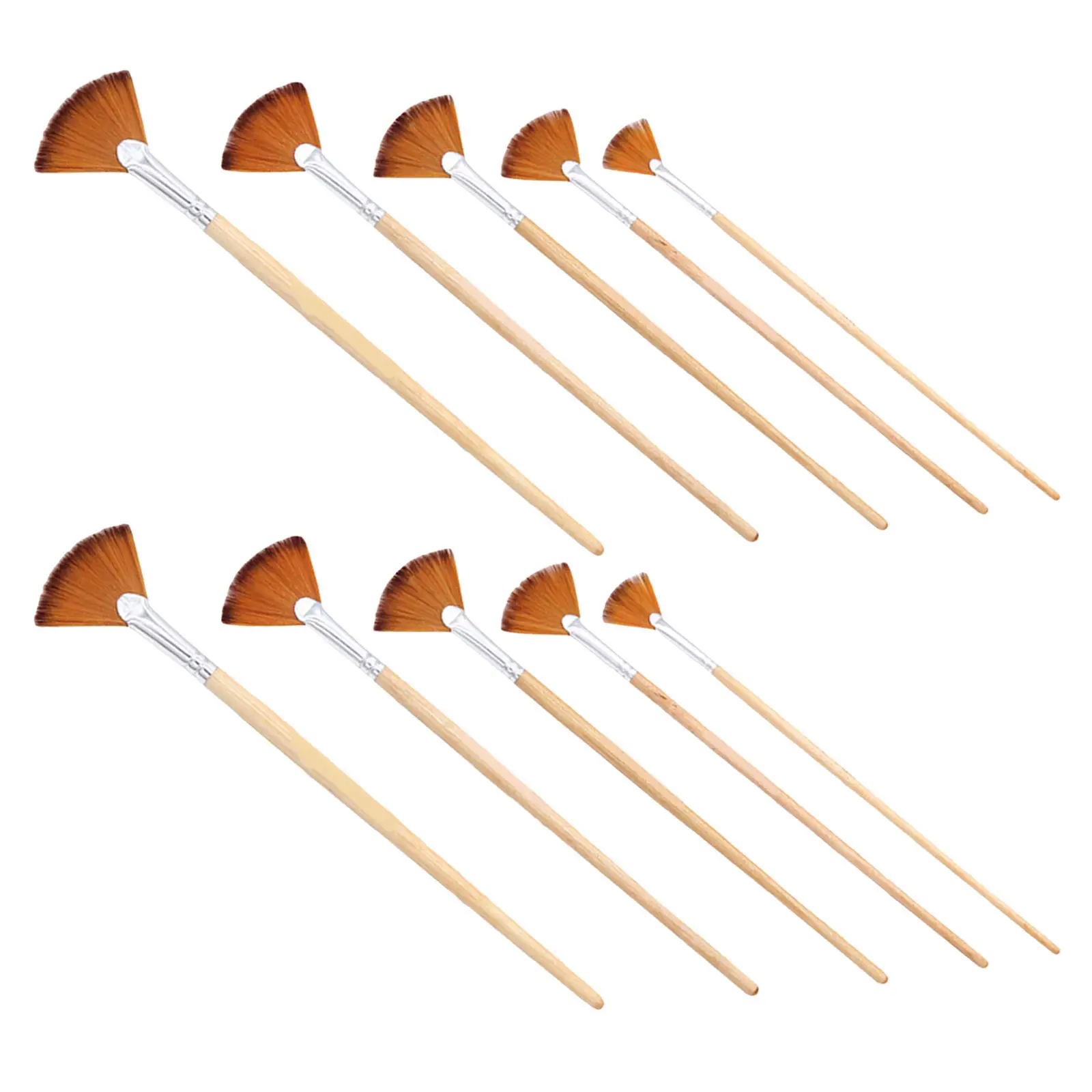 10Pcs Painting Brushes Set Flat Designed Multi-Function Artist Paint Brush for Watercolor Oil Acrylic Stencil Projects Ergonomic