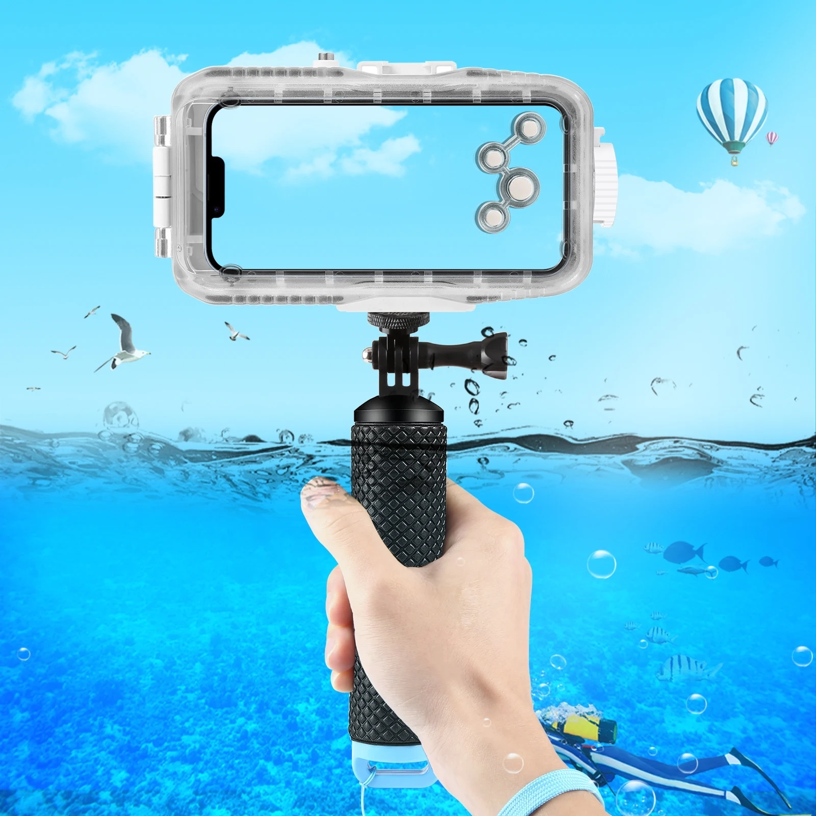 PULUZ 플로팅 핸들 핸드 그립 부력봉 아이폰 17 - Photography Grip Insta360 X5 리뷰 및 가격