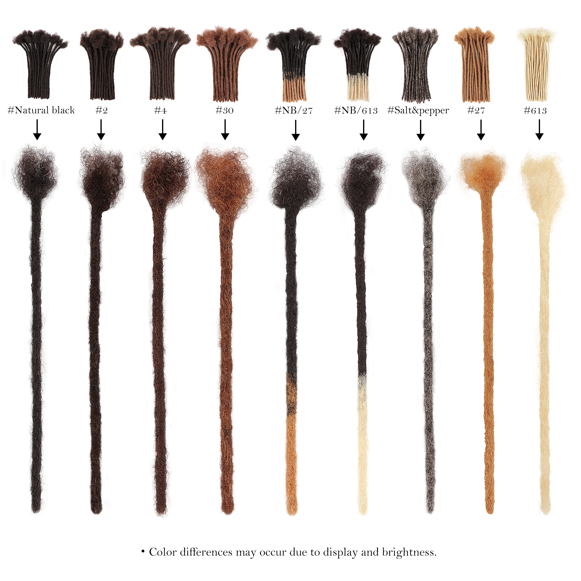 Orientfashion 0.8 センチメートルドレッドヘアエクステンションカベロヒューマノエクステンションデドレッドヘアオリジナルアフロ変態バルクドレッドロックス用