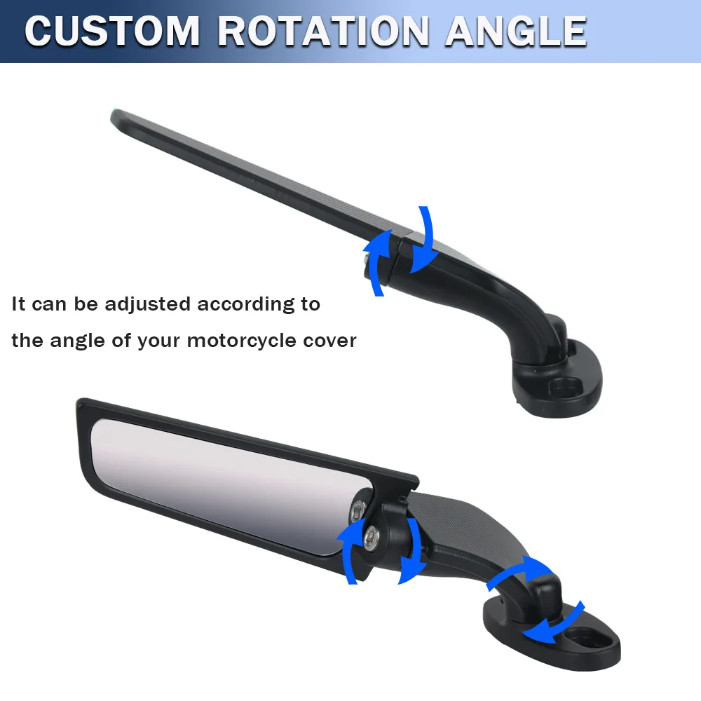 For Honda CBR 650R 650F VFR 400 750 800 VTR1000F Motorcycle Mirrors Modified Wind Wing Adjustable Rotating Rearview Mirror