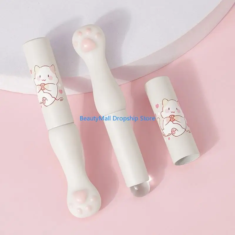 40JD 再利用可能なシリコーンリップブラシアプリケーターリップグロスバームスティックコンシーラー多機能メイクツール蓋付き