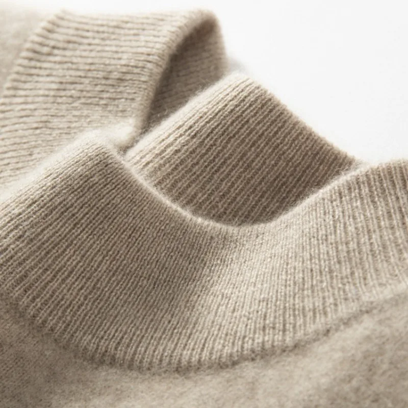 Cashmere Sweater Men 100% Half Turtleneck Men's Thickened Sweater Autumn Winter