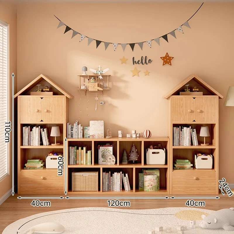 

Children's Bookshelf,Floor Standing Storage Rack, Kindergarten Toy Storage Rack, Free Combination Grid Cabinet,student Bookshelf
