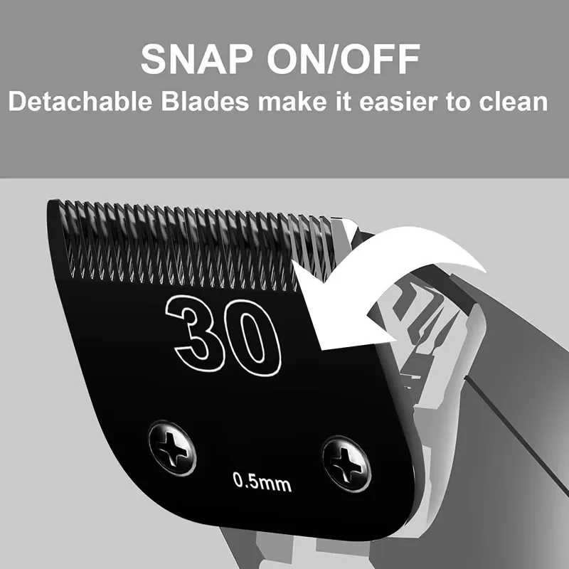 10#15#4FC#5FC#7FC# Black Dog Grooming,Detachable Pet Clipper Blade Compatible with Wahl km,Andis,oster A5 Clippers