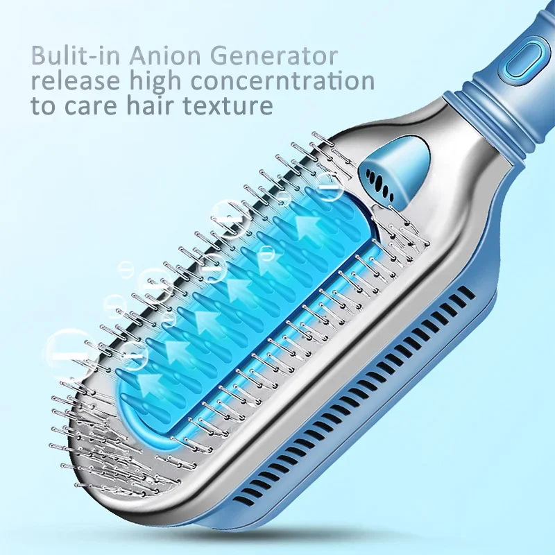 فرشاة شعر احترافية متعددة الوظائف ذات جهد مزدوج لتجفيف الرياح الباردة، مشط تمليس الشعر المجمد من أنيون بلو راي #3