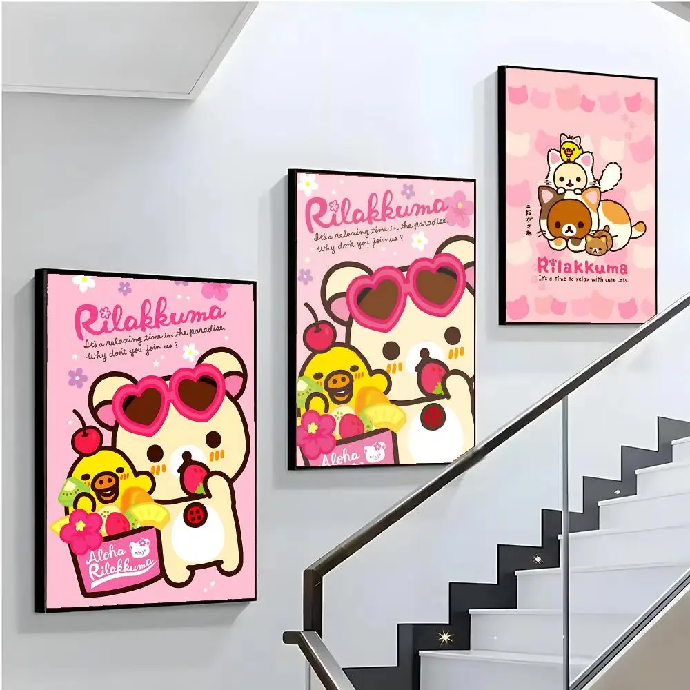 R-Rilakkuma Poster HD Print Wall Art for Bedroom Living Room Office Bar Home Decor Aesthetic Print