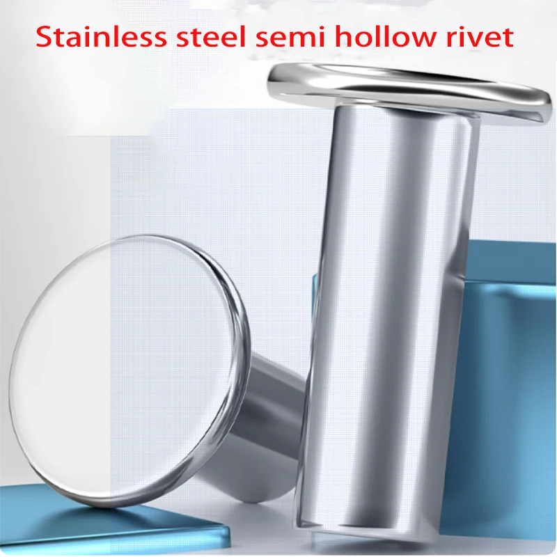 GB875 304 Stainless Steel Flat Head Half Hollow Half Pipe Handle Rivet M2 M2.5 M3 M3.5 M4