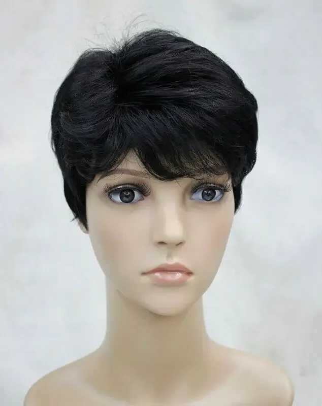 

Women Short Curly Brown Blond Wig Natural Synthetic Wigs