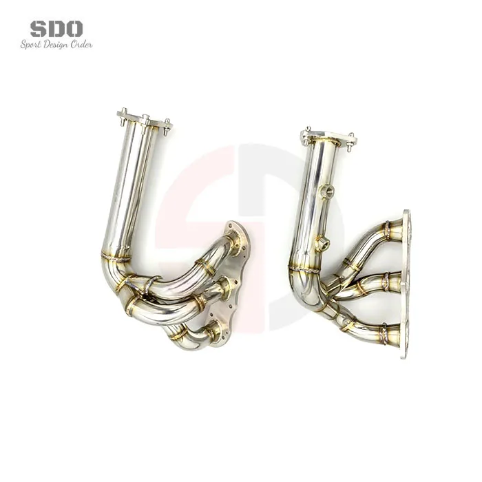 Tuning SS304 Header Exhaust System Turbo Manifold for  991/991.1 3.4L/3.8L 2011-2018 Street Headers Straight Through Pipe