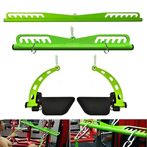 Fitness Lat Pull Down Machine Bar Gym Rowing Workout V/T-Bar Biceps Back Blaster Handle Home High Low Pulley Cable Attachments