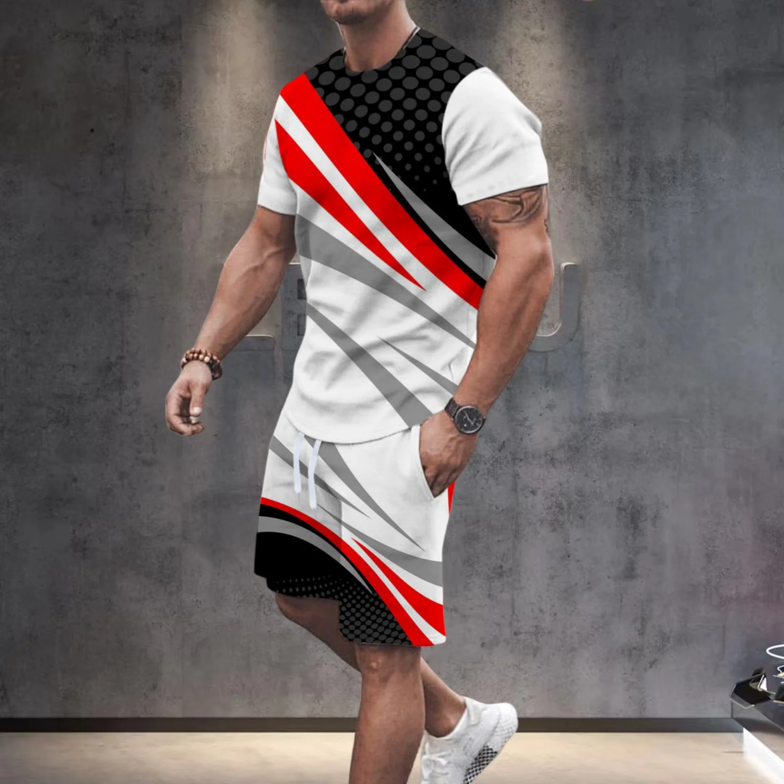 

Summer Seaside Play Pool Best-selling Men's Suit Breathable and Comfortable Outdoor Sports Adult Short-sleeved Shorts