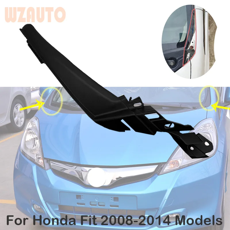 Front Windshield Wrap Corner Trim Wiper Side Trim Engine Hood Hinge Cover For Honda Fit 2008 2009 2010 2011 2012 2013 74222-TF0