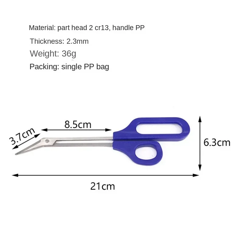 Nagelknipper Met Lange Steel Teennagel Teennagel Schaar Nagelverzorging Pedicure Snijder Blauwe Roestvrijstalen Manicure Schaar Nagels Verzorgingstools