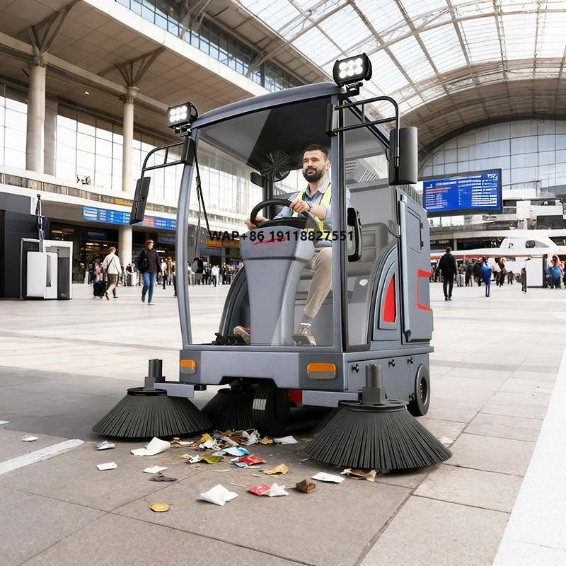 Wholesale New Products Large Intelligent Ride on Sweeper Road Sweeper Industrial Cleaning Floor Sweeper