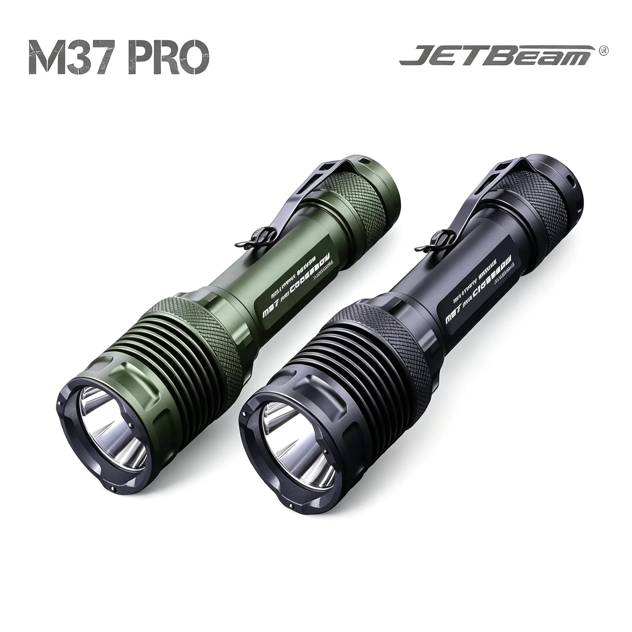 Jetbeam M37 Pro 3700 Lumens Tactical Flashlight Rechargeable Torch by 21700 Battery High Performance Led Torch for Hiking