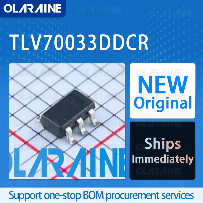 10/50/100Pcs TLV70033DDCR SOT-23-5 original ic chip Low dropout voltage regulators RoHS 1 Output Voltage 3.3 V Current 200 mA