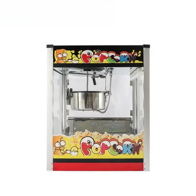Commercial Automatic Popcorn Machine 8oz Stainless Steel Electric Popcorn Machine 1400W High Performance Professional