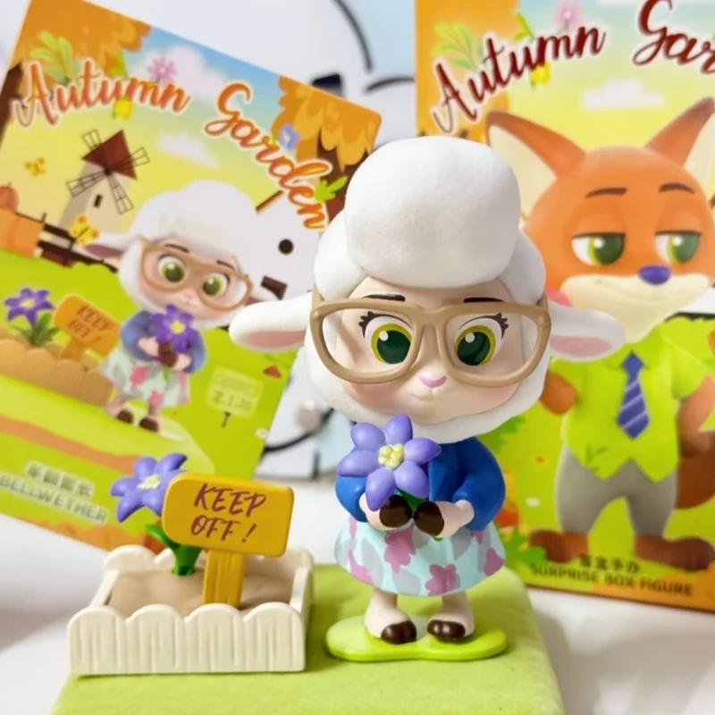 MINISO Disney Zootopia Autumn Garden Series Blind Box Toys Kawaii Anime Action Figure Caixa Caja Surprise Mystery Box Dolls Girl
