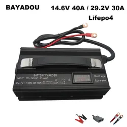 12V 40A 24V 30A LiFePO4 Fast Charger 4S 14.6V 8S 29.2V LFP Iron Phosphate Energy Storage RV Solar 200AH 300AH Battery Chargers