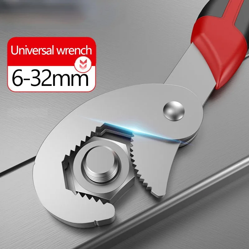 

1pcs Universal Wrench Stainless Steel Non-slip Multi-function Pipe Multi-size Herramientas Taller Mecanico Hand Tools