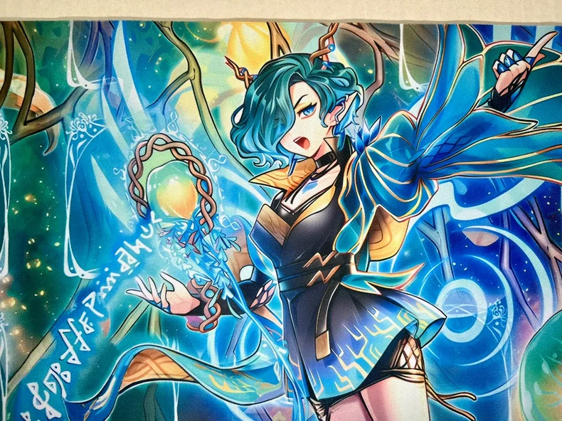 Yugioh Elfnote Tinia Play Mat Deck Box Yu-Gi-Oh! TCG OCG Trading Card Games Mat Duel Plate Rubber Card Mat Mouse Pad view 2