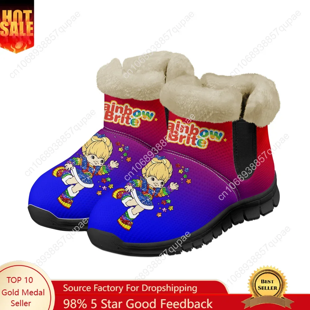 

Rainbow Brite Snow Boots Chucky Cartoon Cute Mens Womens Teenager Keep Warm Shoes Casual Snow Shoe Couple Sports Customized Boot