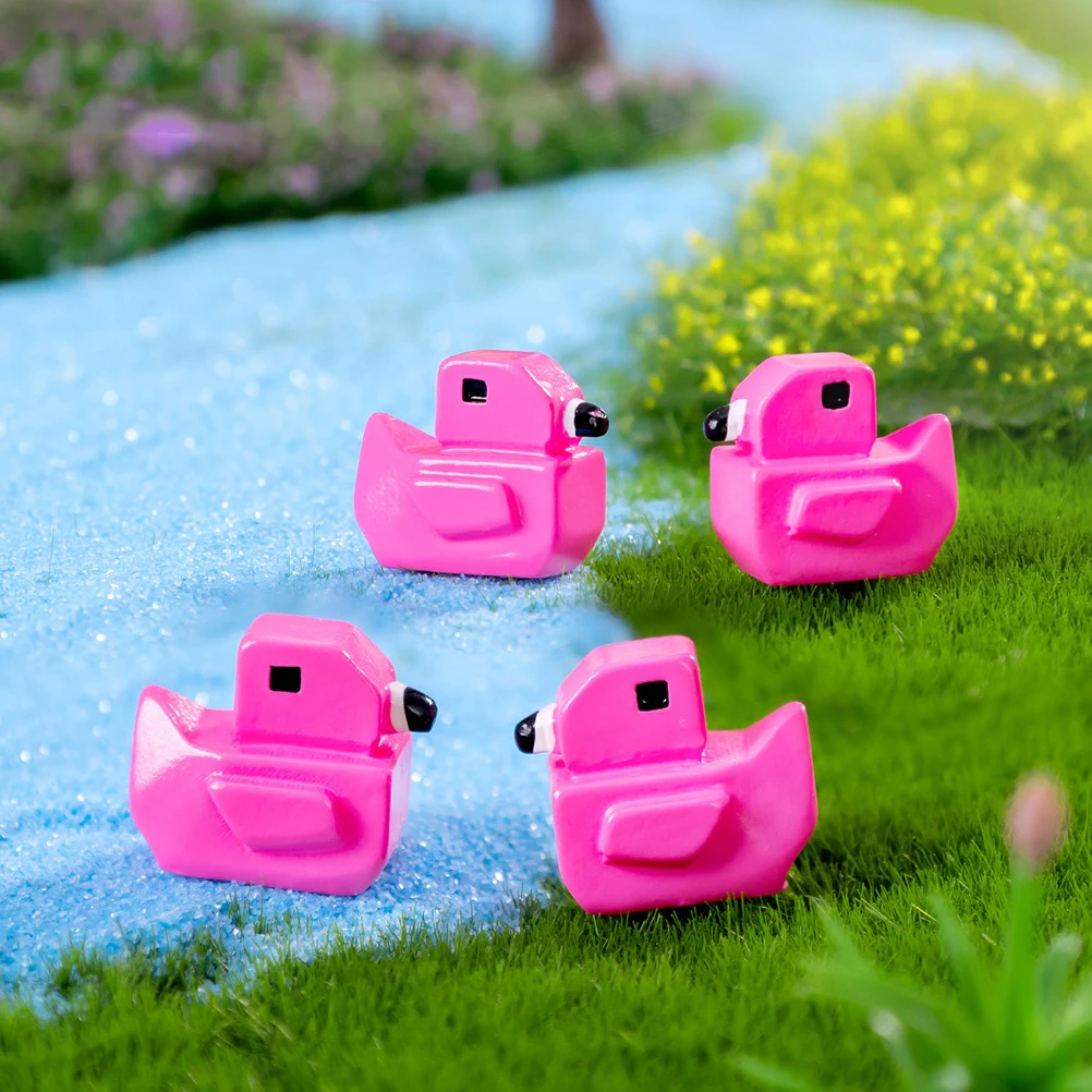 

50pcs Flamingo Decorations Mini Resin Figures Desktop Bookshelf Landscape naments Animal Figurines Garden Accessories Creative