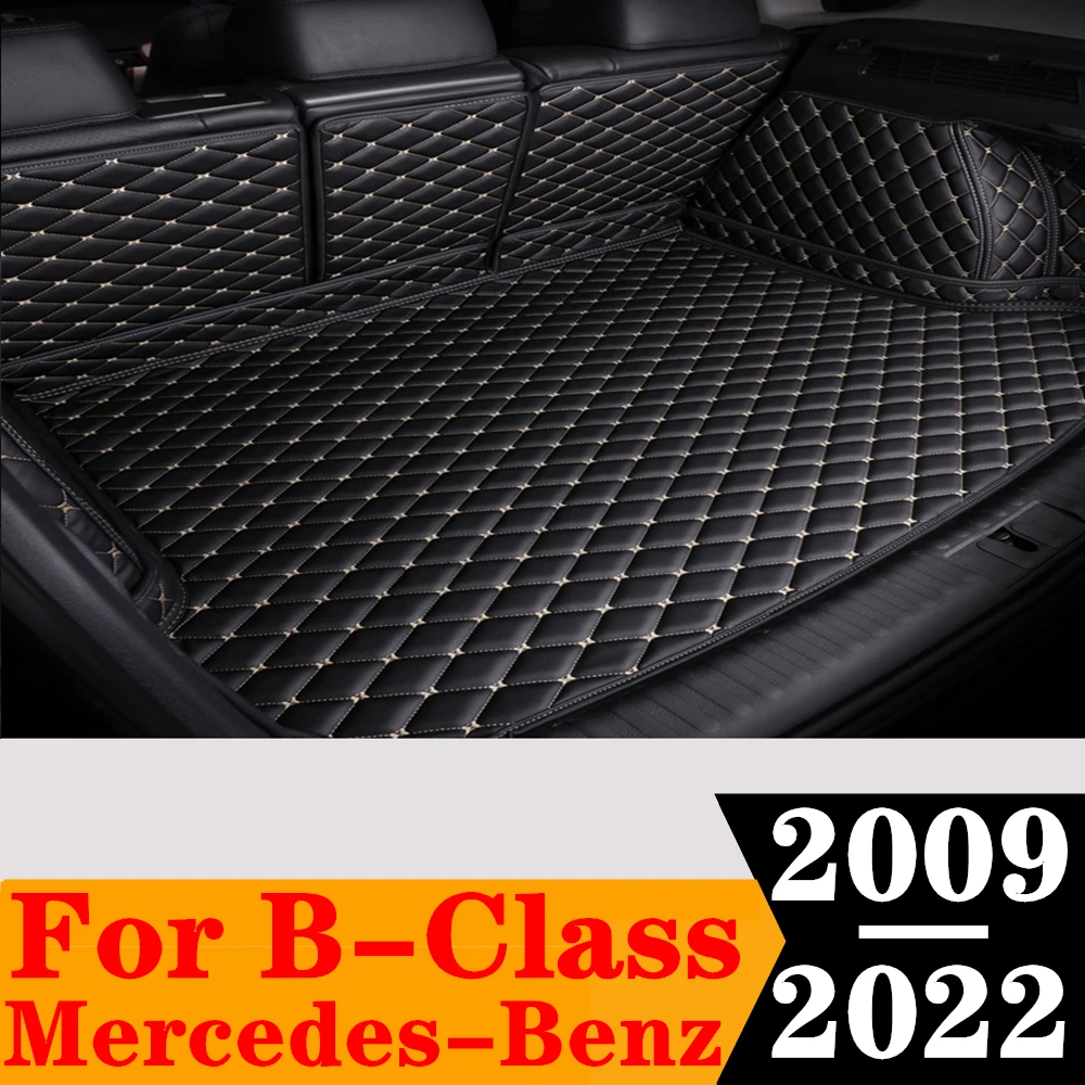 Custom Full Set Car Trunk Mat For Mercedes-Benz B Class 2022 2021 2020-2009 Rear Cargo Liner Tail Boot luggage Pad Carpet Parts