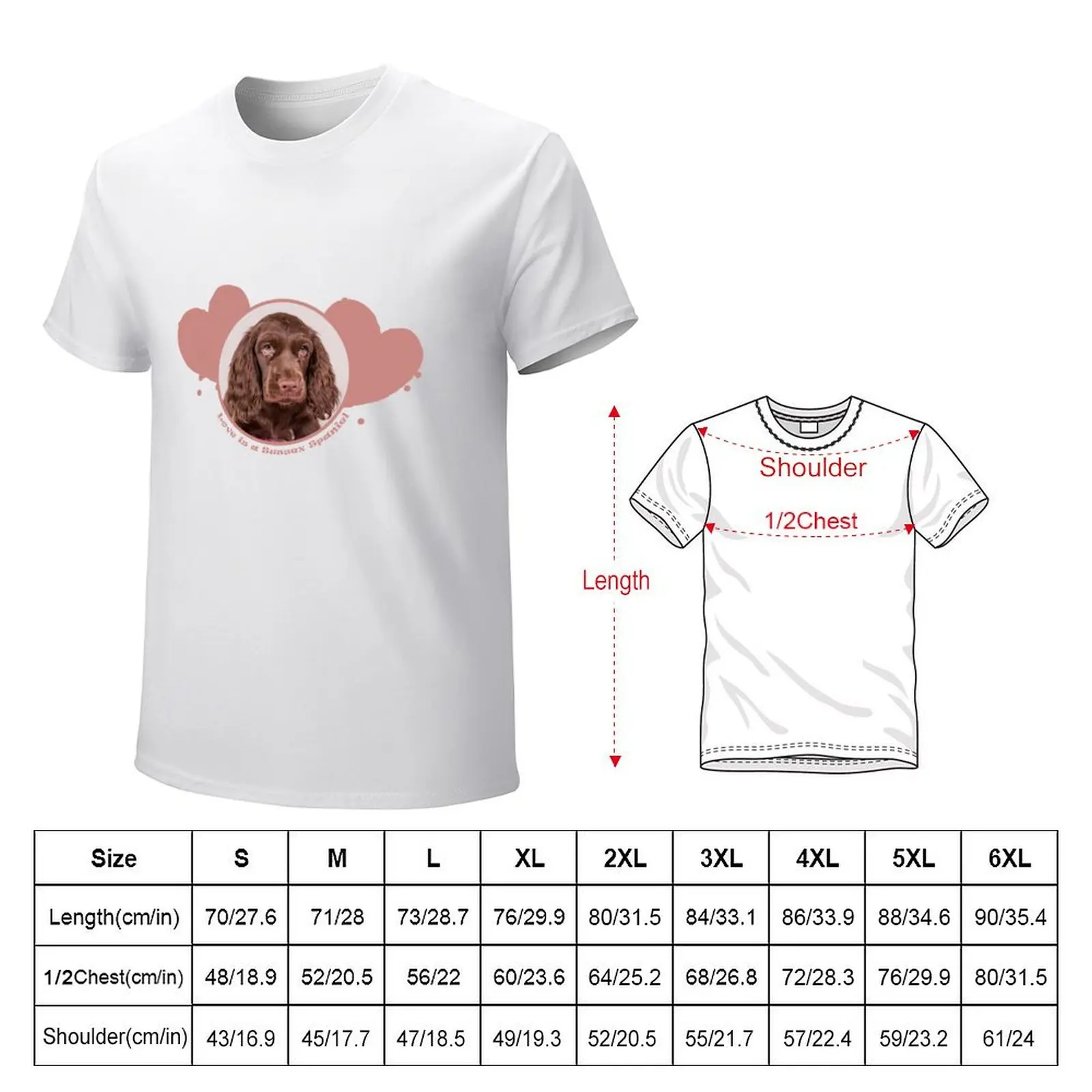 Love is a Sussex Spaniel T-Shirt anime clothes boys whites plus sizes customizeds heavyweight t shirts for men